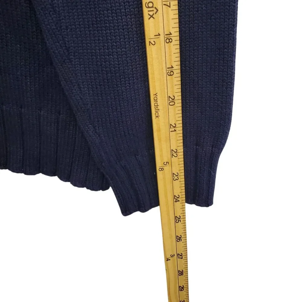 Vintage TOMMY HILFIGER Sweater Adult XL Blue Casual V-Neck Preppy Cotton 90s Y2K